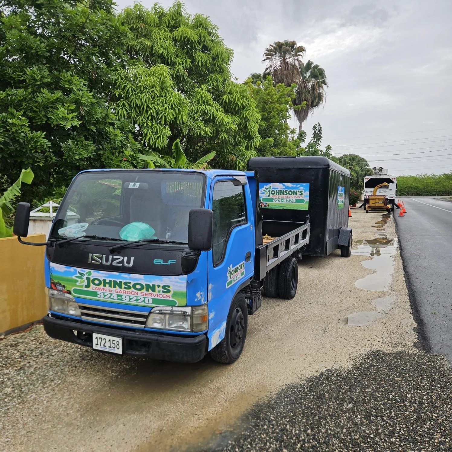 Johnson’s service truck in Grand Cayman