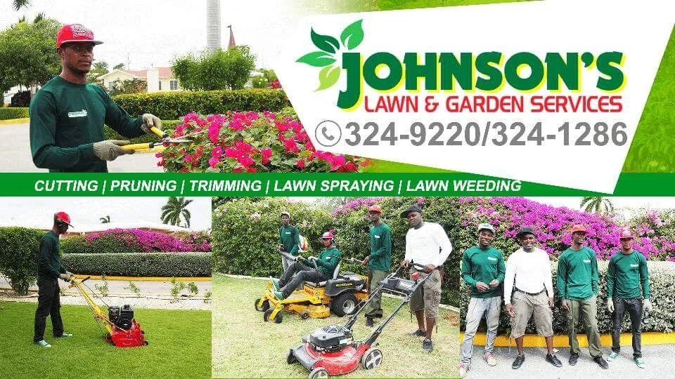 Johnson’s Lawn & Garden Services team and equipment